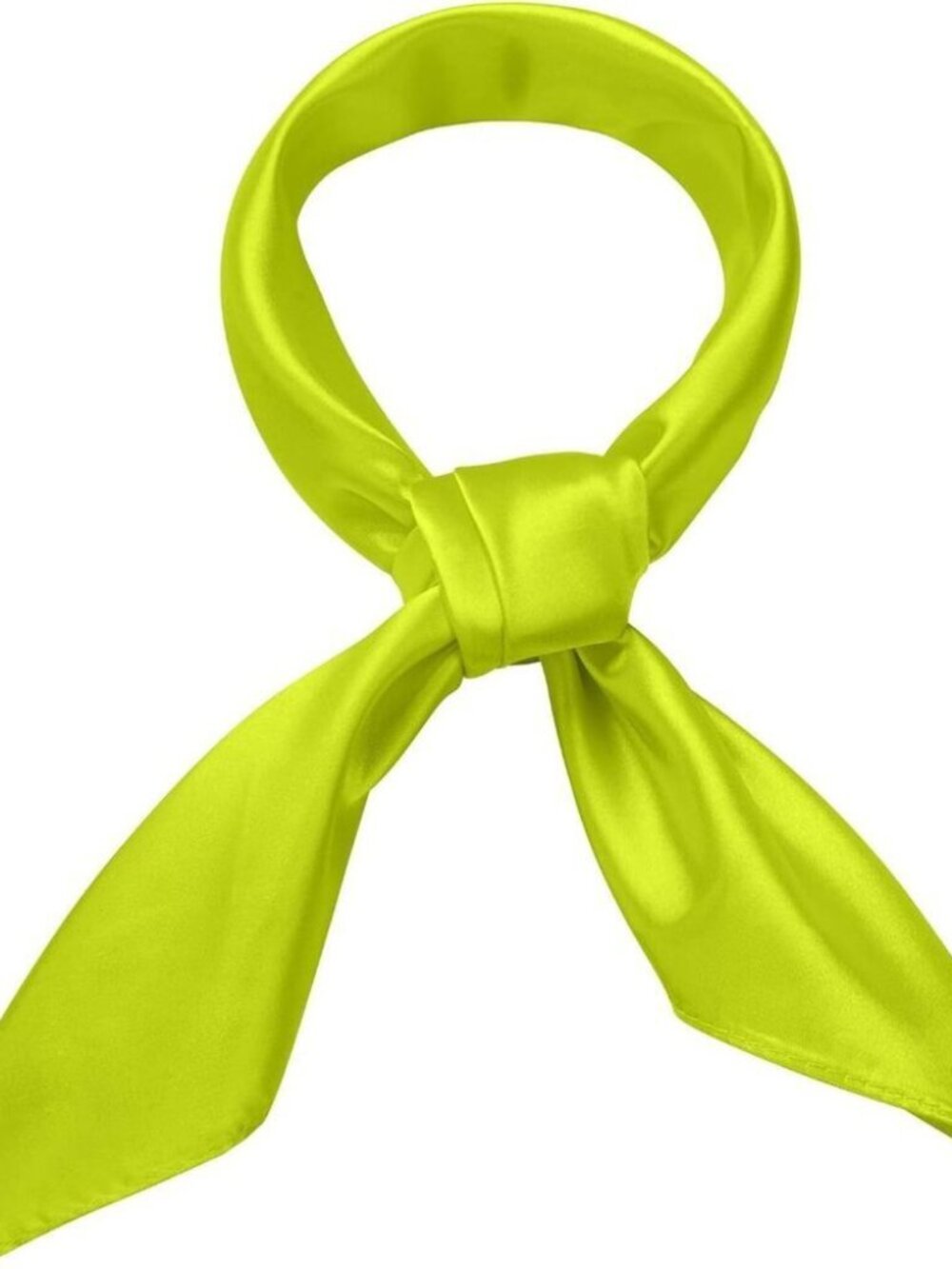 Women's Green Silk Feeling Scarf 23.6'' Square Satin Scarf Neck Head Bandana